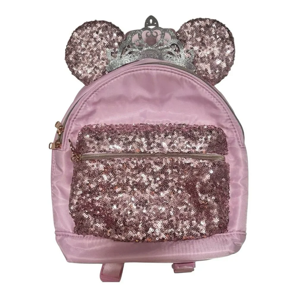 Disney Cruiseline Bibbidi Bobbidi Boutique‎ Backpack Pink Sequin -Rare